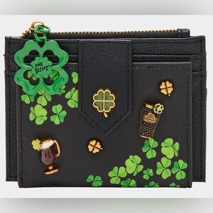 BETSEY JOHNSON Blarney Black Vegan Leather Wallet